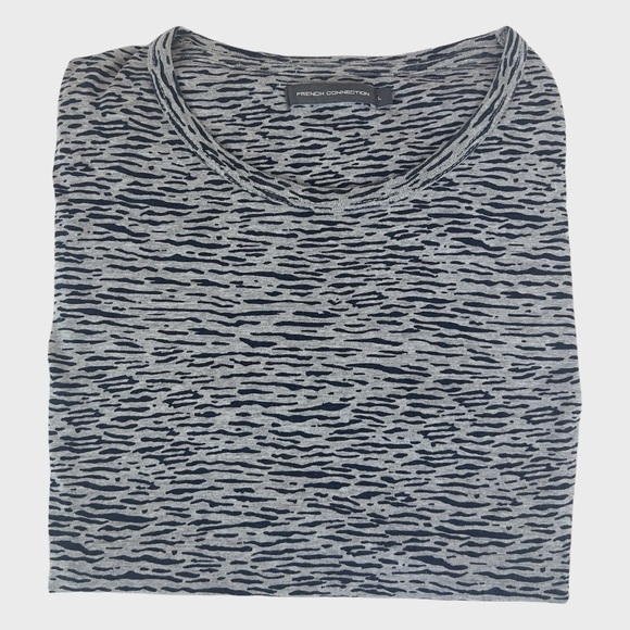 French Connection Tiger Stripe Print T-Shirt - Picture 3 of 10